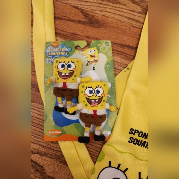 Vintage Nickelodeon SpongeBob Kids Yellow Tie, Bandanana, and Accessories - Picture 3 of 4